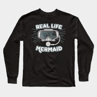 Scuba Diving T-Shirt Real Life Mermaid Diver Long Sleeve T-Shirt